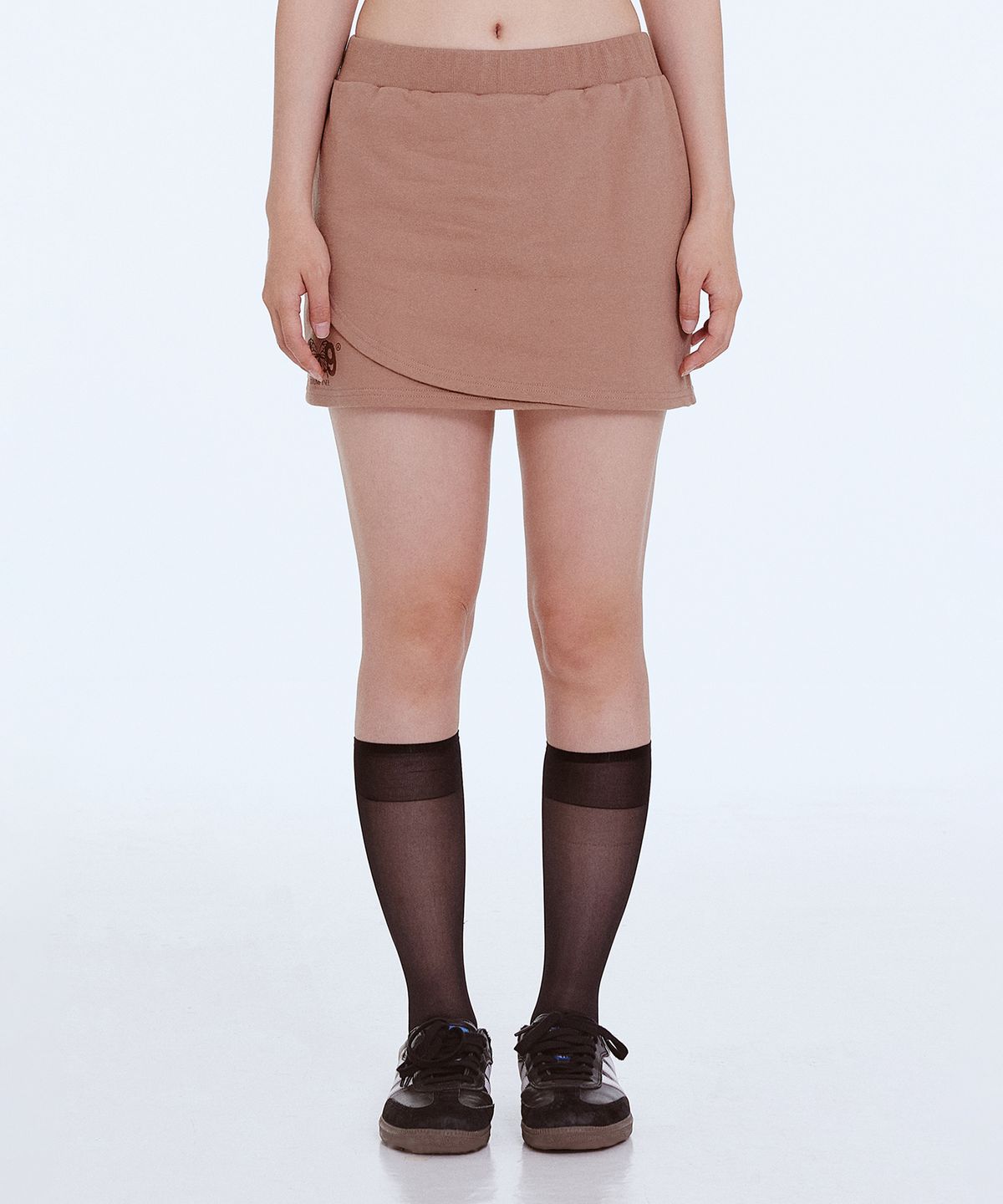 아카이브 볼드(ARCHIVE BOLD) [Archive Bold X Stumpynee] LOW-RISE SKIRT (BROWN)