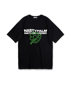 네이쳐 그래픽 로고 티셔츠 블랙