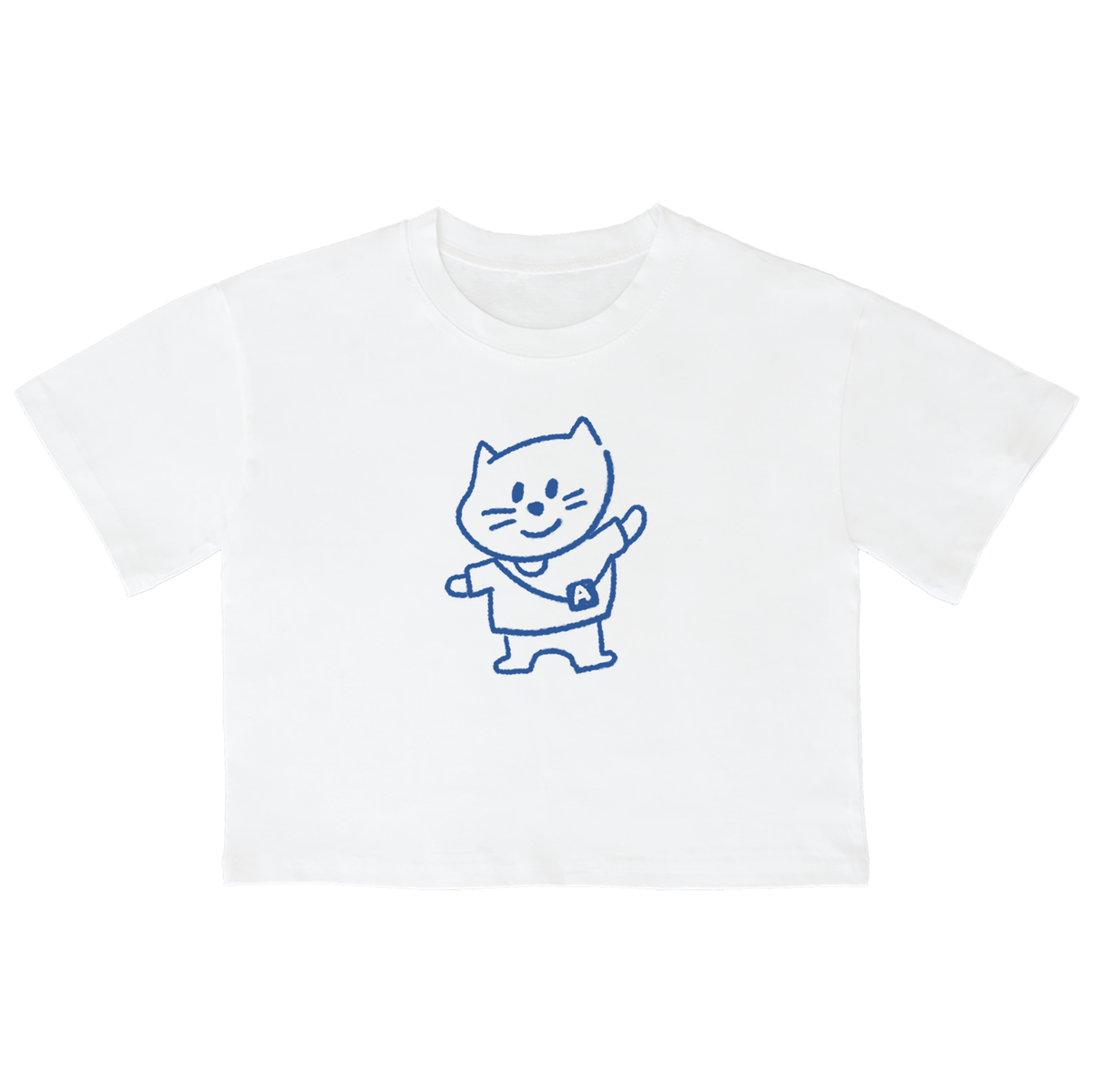 어썸어스(AWESOMEUS) (23SS)SMILE CAT 크롭 반팔 티셔츠 화이트