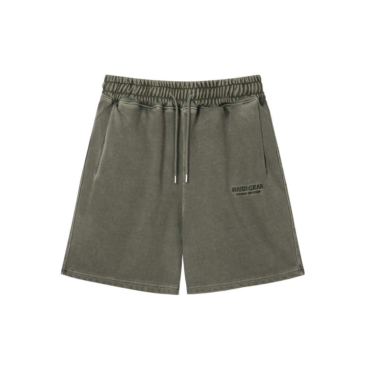 하드기어 어패럴(HARDGEAR APPAREL) 피그먼트 다이드 쇼츠 카키