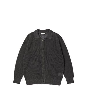 페이퍼 칼라 가디건 (다크 브라운)