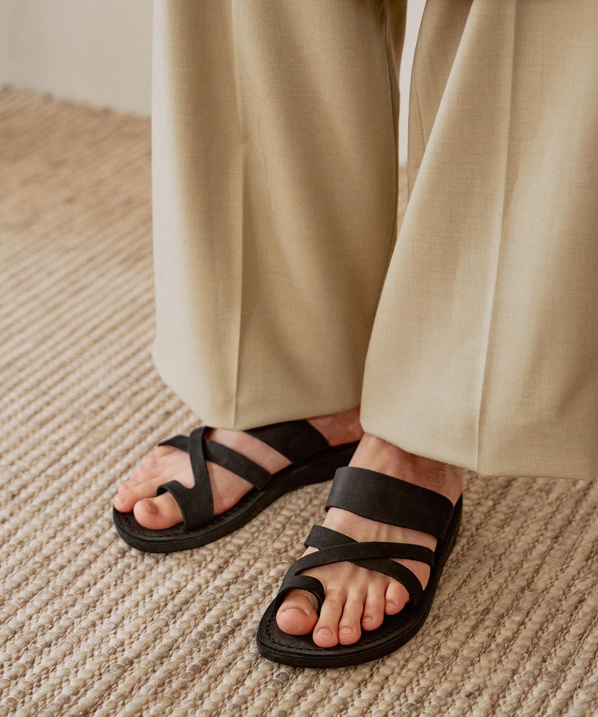 예루살렘 샌들(JERUSALEM SANDALS) 8NN THE GOOD SHEPHERD-BLACK NUBUCK (더 굿 셰퍼드 누벅)