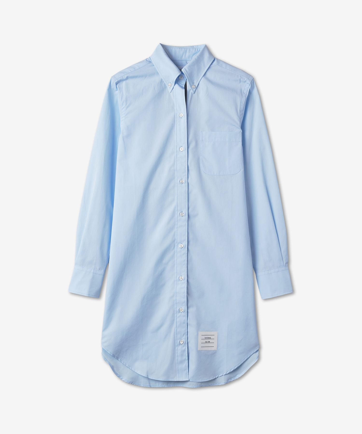 ■THOM BROWNE■ RWB Point Shirt One Piece Light Blue FDS002E Thom Browne RWB Trim Shirt Dress | Blue | FARFETCH CA