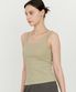 스퀘어넥 리브드 브라탑 - 그린