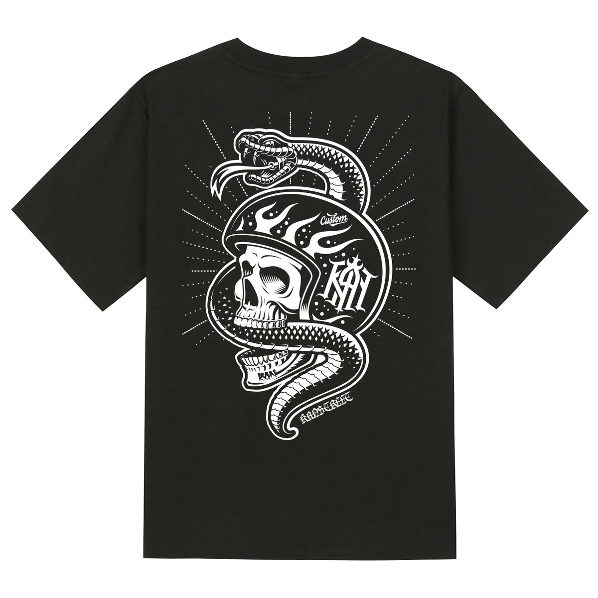 칸6312(KAN6312) KTB0187 핫로드 반팔 티셔츠 블랙