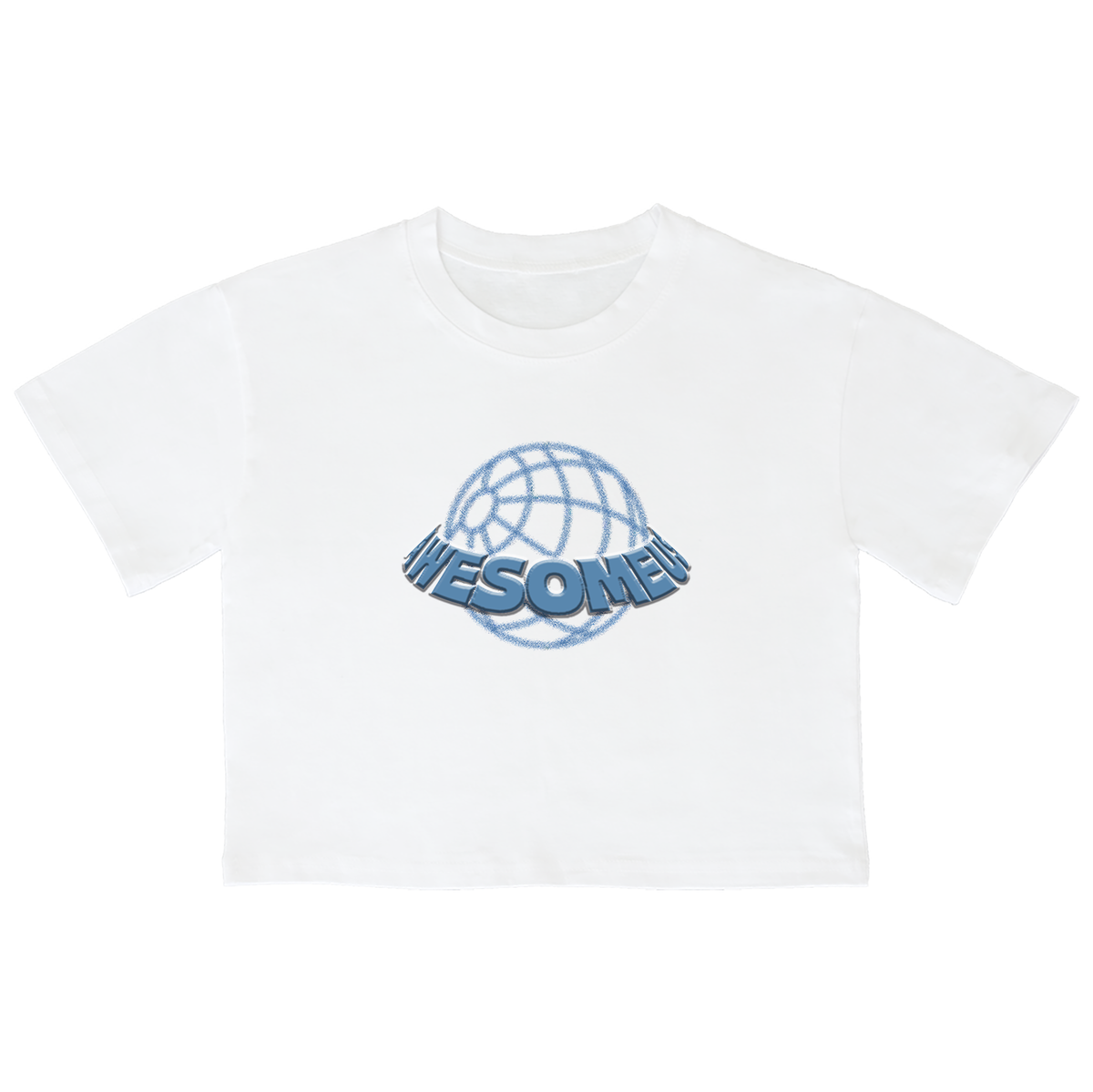 어썸어스(AWESOMEUS) (23SS)AWESOME PLANET 크롭 반팔 티셔츠 화이트