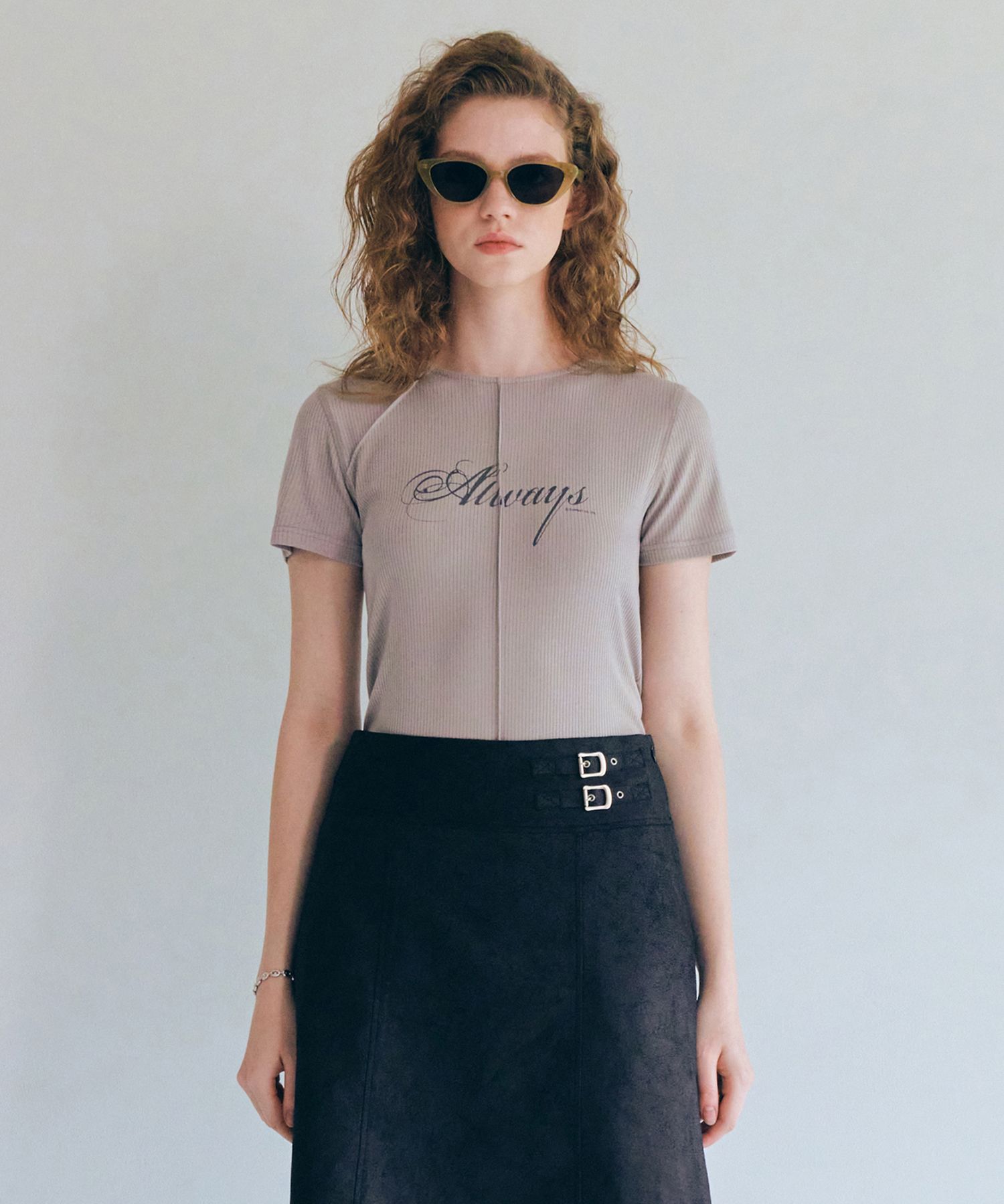 Current☆23SS PINTUCK CROP SHORT SLEEVE TEE Current☆23SS PINTUCK CROP SHORT SLEEVE TEE (Current/Tシャツ
