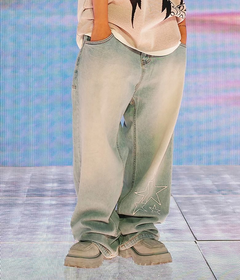 WIDE Y STAR DENIM_LIGHT BLUE