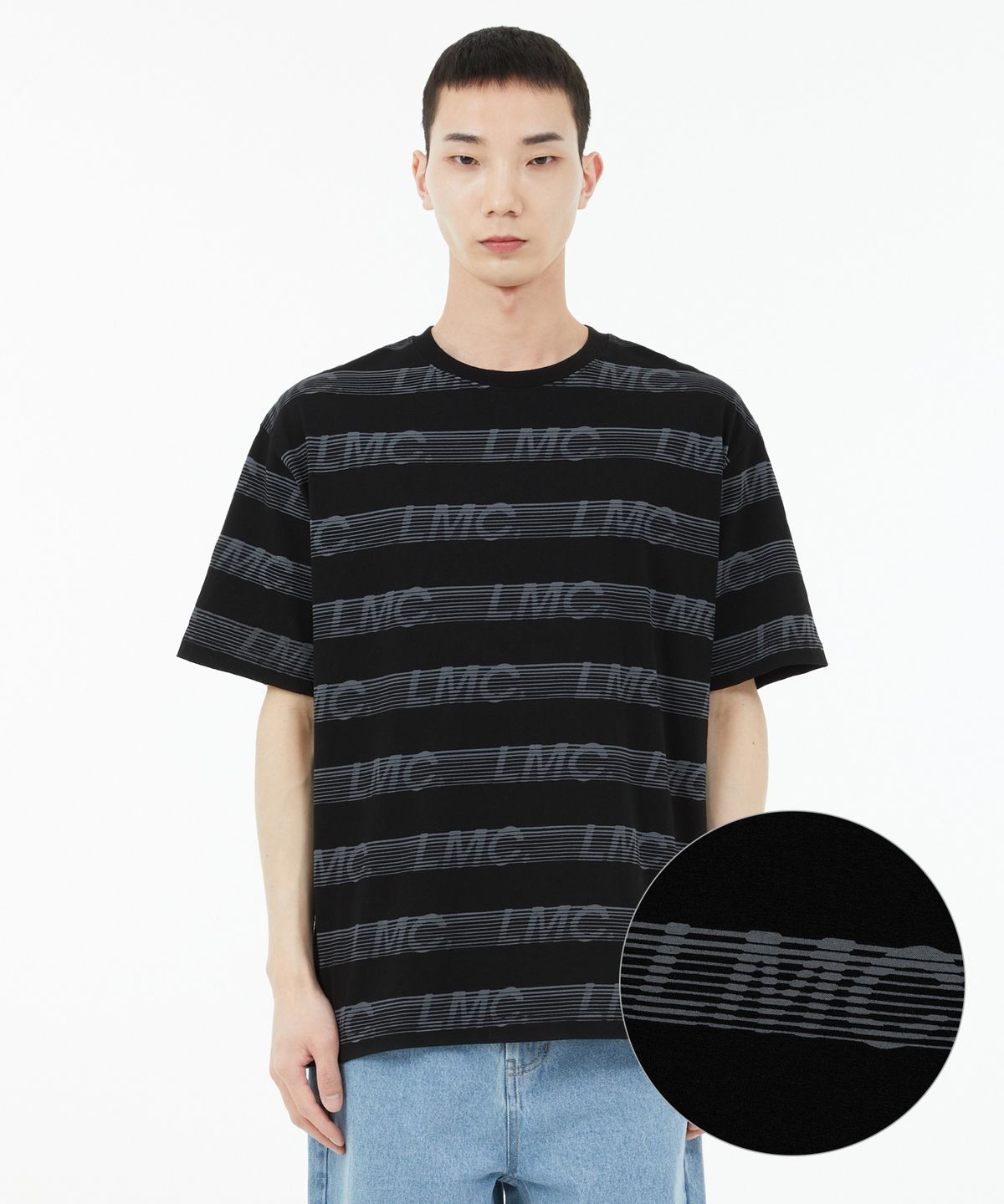 엘엠씨(LMC) BLIND ITALIC STRIPE TEE black