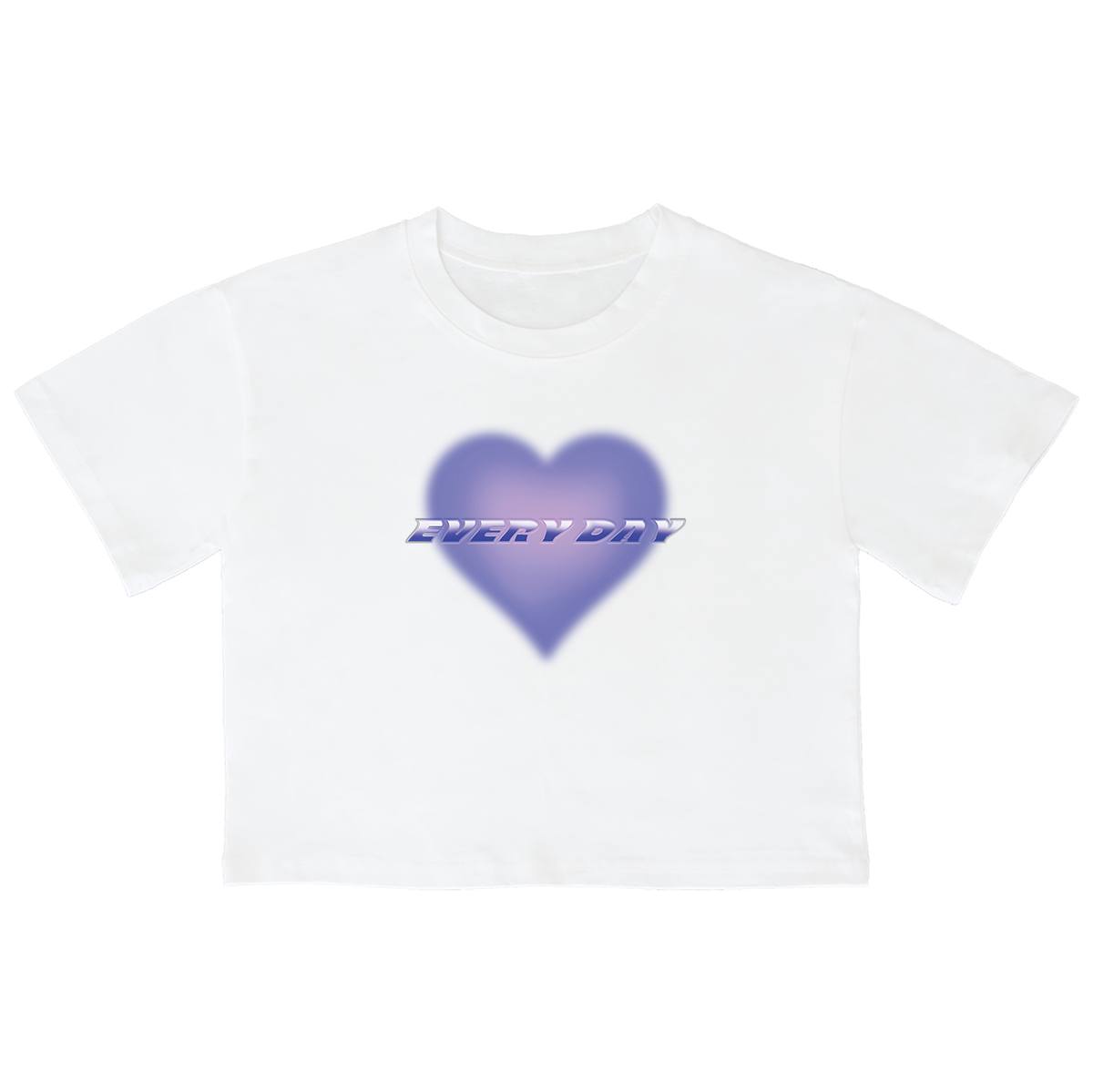 어썸어스(AWESOMEUS) (23SS)EVERY DAY HEART 크롭 반팔 티셔츠 화이트