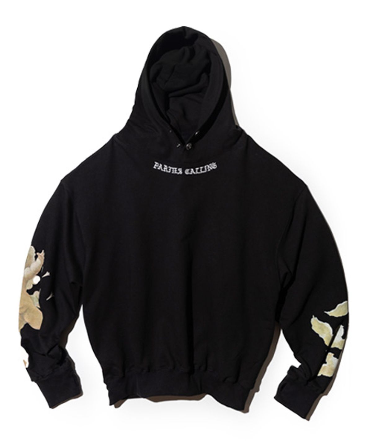 펀치드렁크파티즈(PUNCH DRUNK PARTIES) Parties Calling Oversized Hoodie (BLACK)