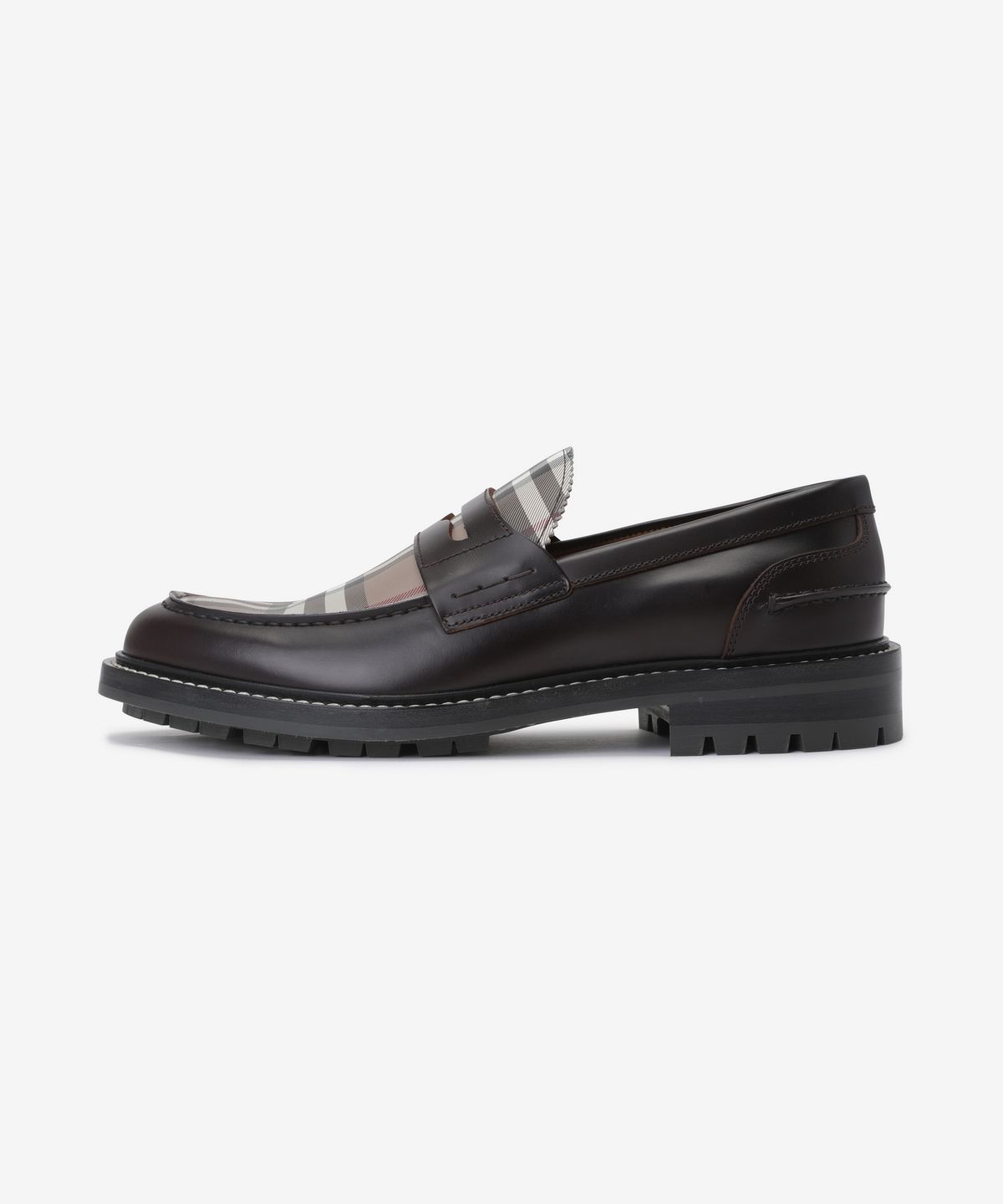 버버리(BURBERRY) 빈티지 체크 로퍼 - 브라운 / 8062439