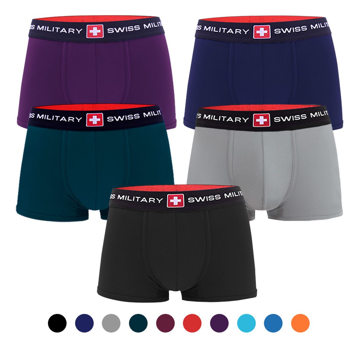 스위스밀리터리 언더웨어(SWISS MILITARY UNDERWEAR) 남자팬티 드로즈 5팩 세트 12 COLOR