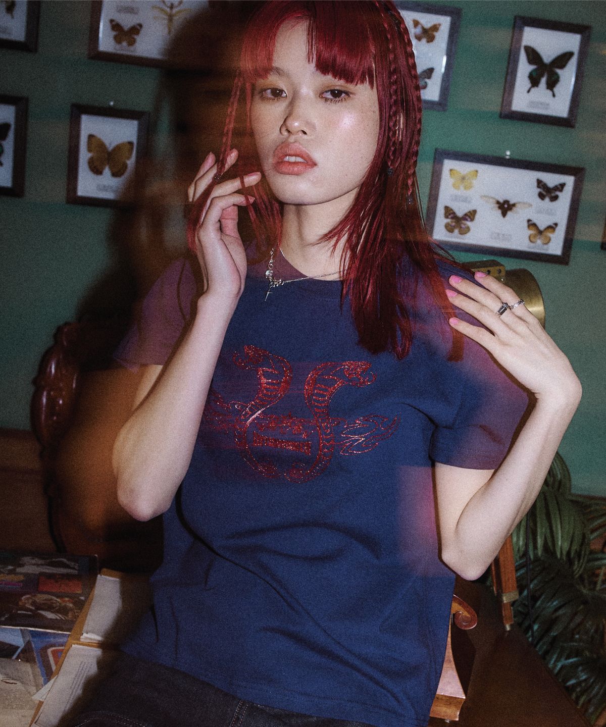 이퓨원트(IFYOUWANT) Venomous TEE navy