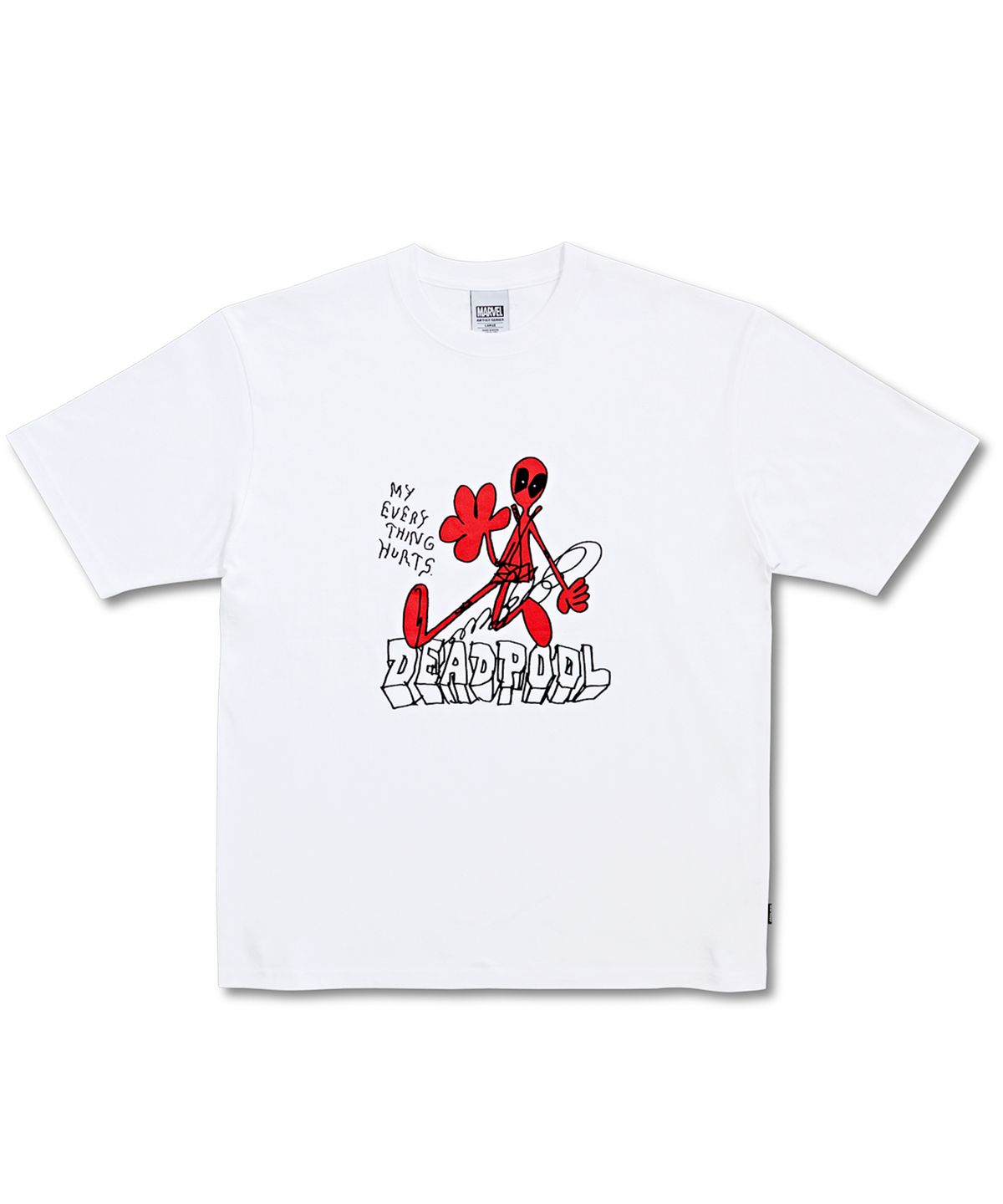 예스아이씨(YESEYESEE) Y.E.S x Deadpool Hurts Tee White