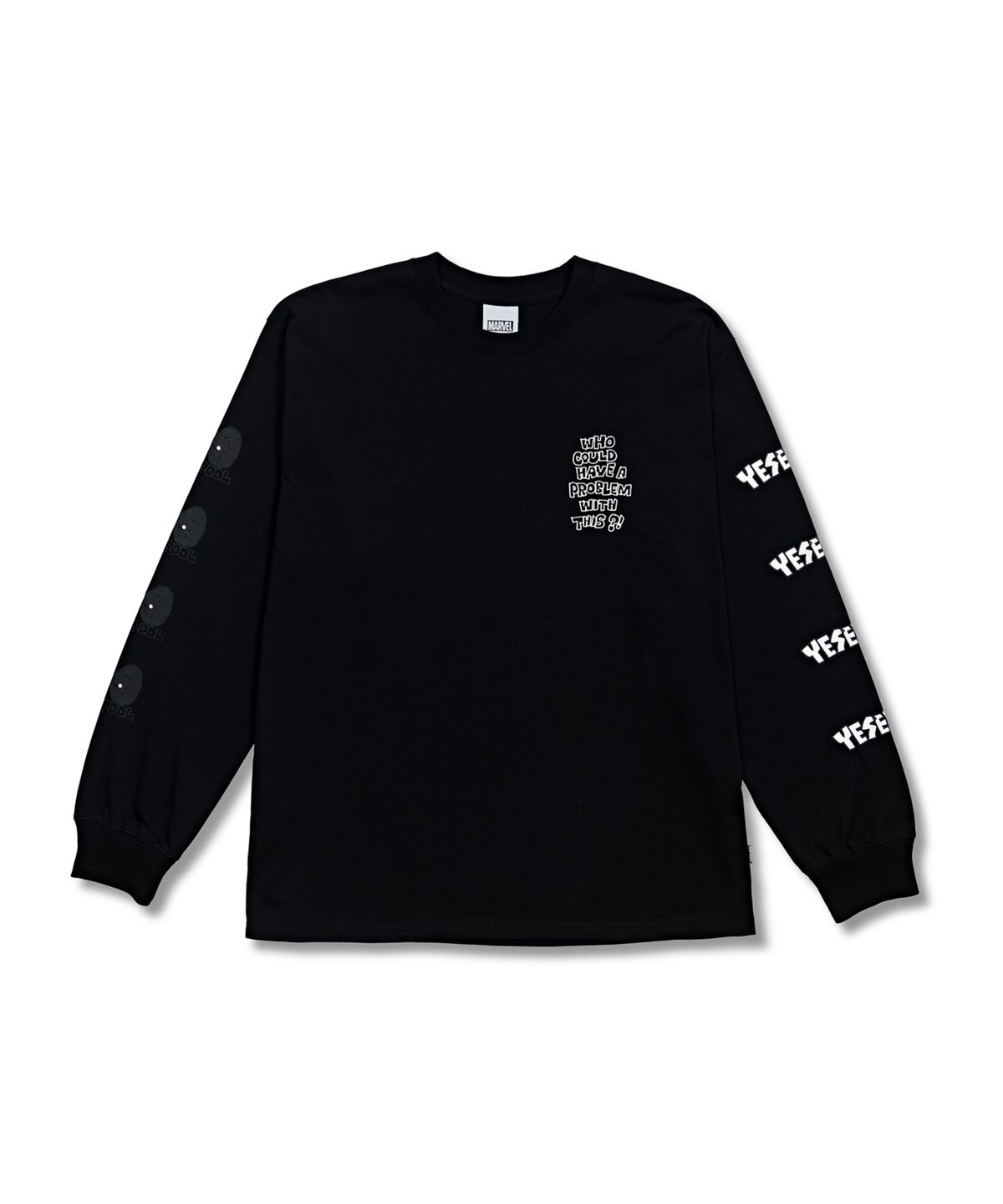 예스아이씨(YESEYESEE) Y.E.S x Deadpool Long sleeve Black