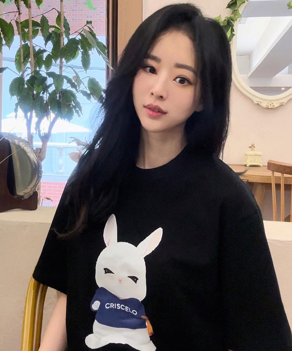 크리스첼로(CRISCELO) (공용) 래밍 티셔츠 - (블랙 20수 오버핏)