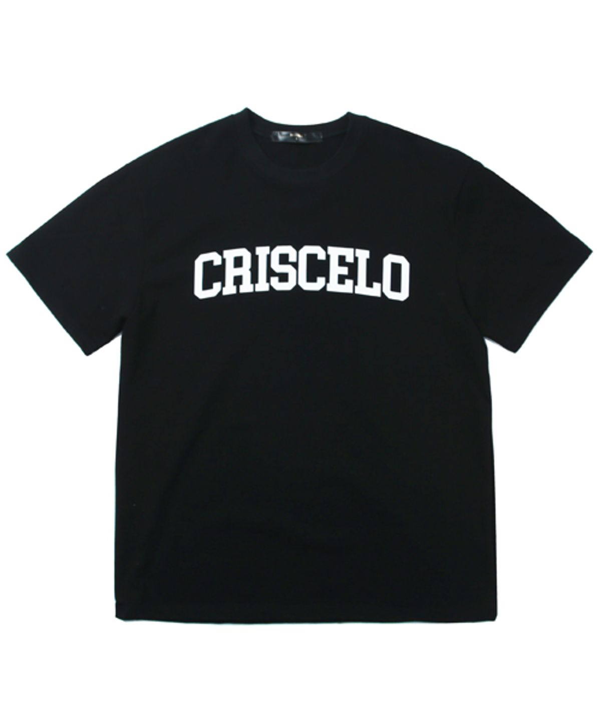 크리스첼로(CRISCELO) (공용) 스쿨 티셔츠 - (W 블랙 20수 오버핏)