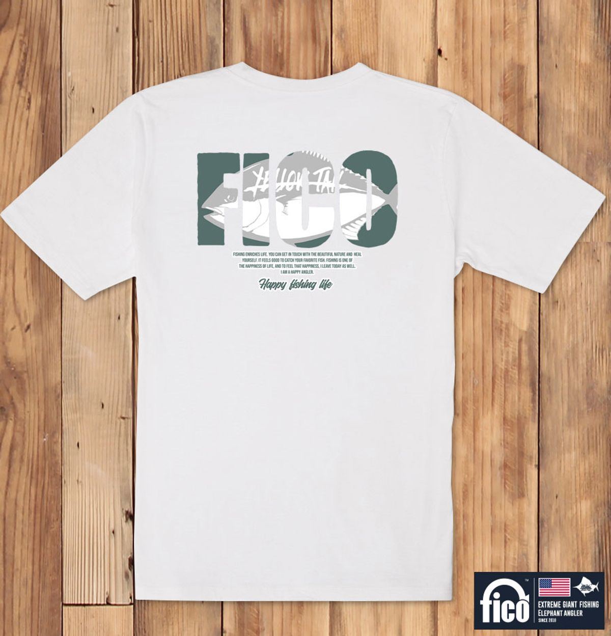 돌돌(DOLDOL) FICO_tshirts-100 익스트림 낚시 브랜드 피코 시즌2 캐릭터 그래픽 디자인 티셔츠