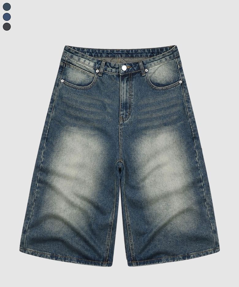 Karen Washing Capri Bermuda Denim Shorts 3 Color [BLSD_8001]