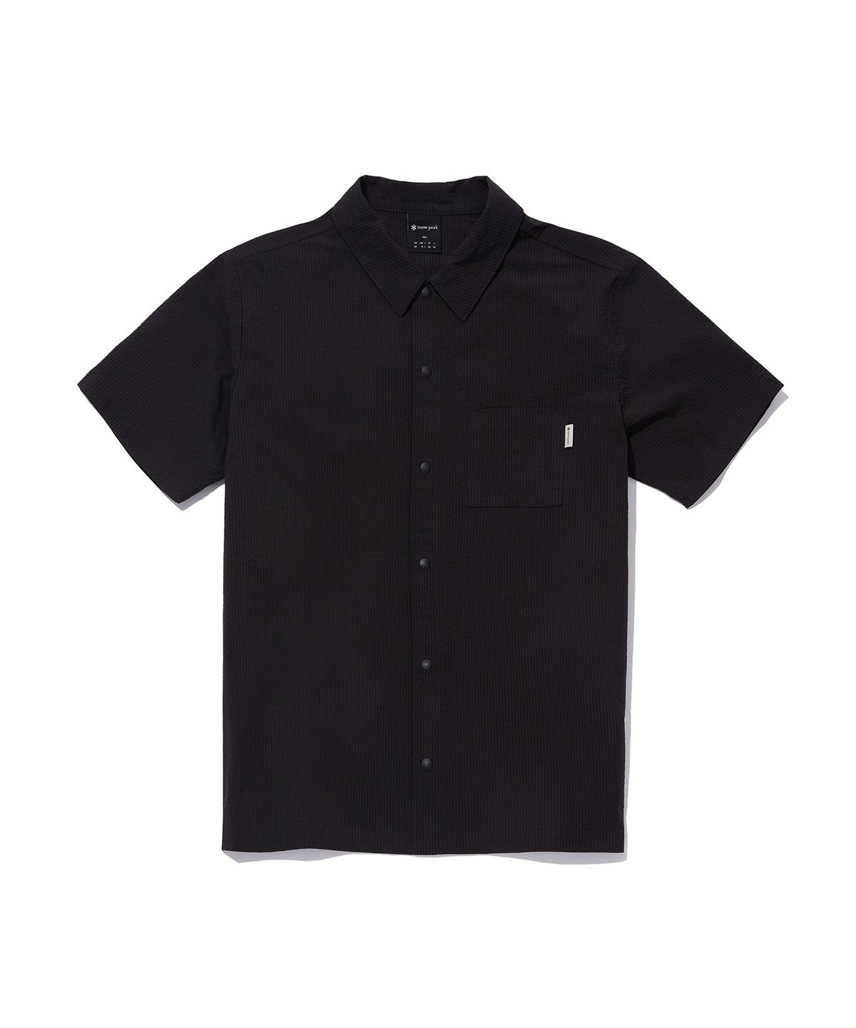스노우피크 어패럴(SNOWPEAK APPAREL) 시어서커 반팔 셔츠 Dark Charcoal (S23MMFSH18)