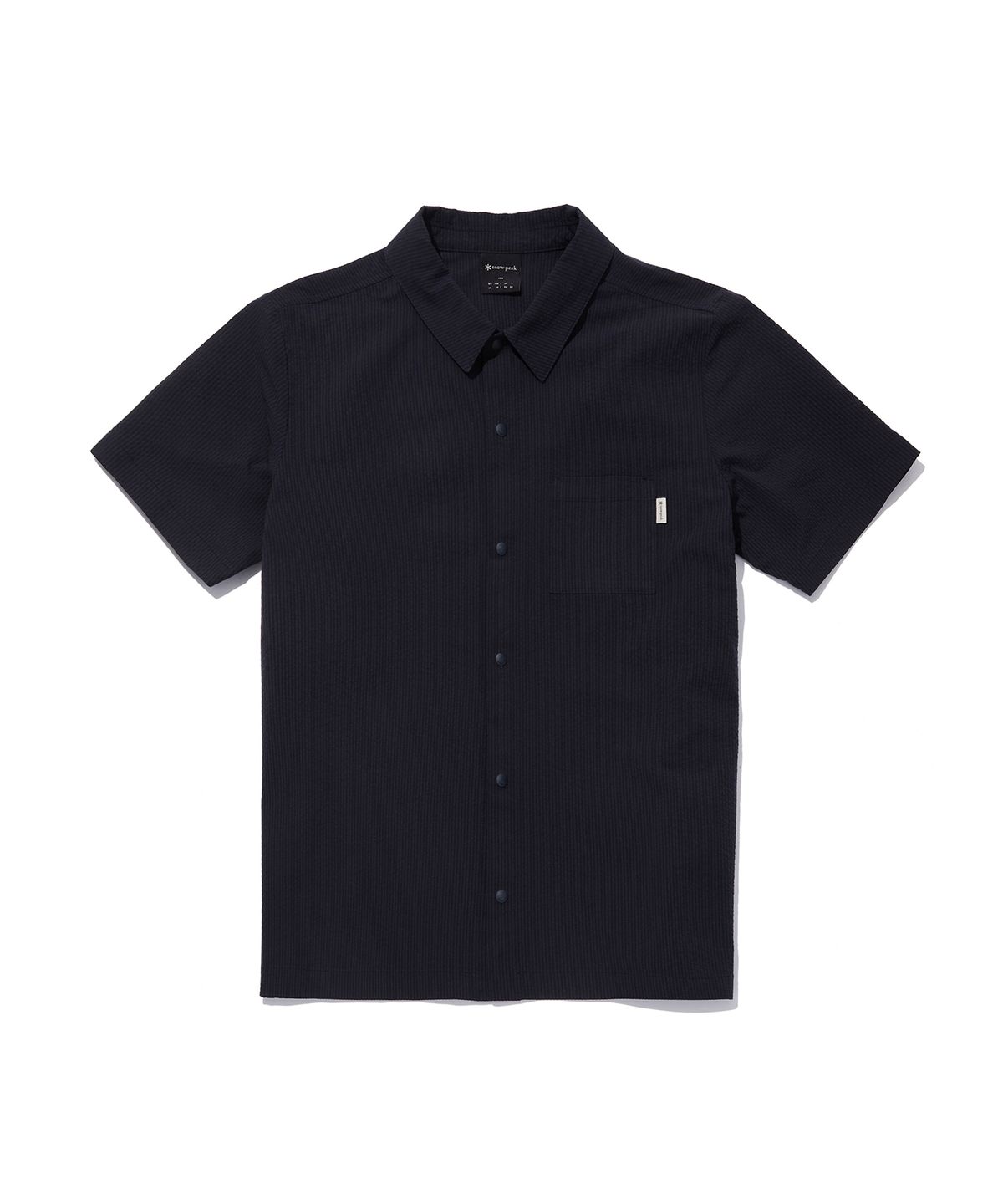 스노우피크 어패럴(SNOWPEAK APPAREL) 시어서커 반팔 셔츠 Dark Navy (S23MMFSH18)