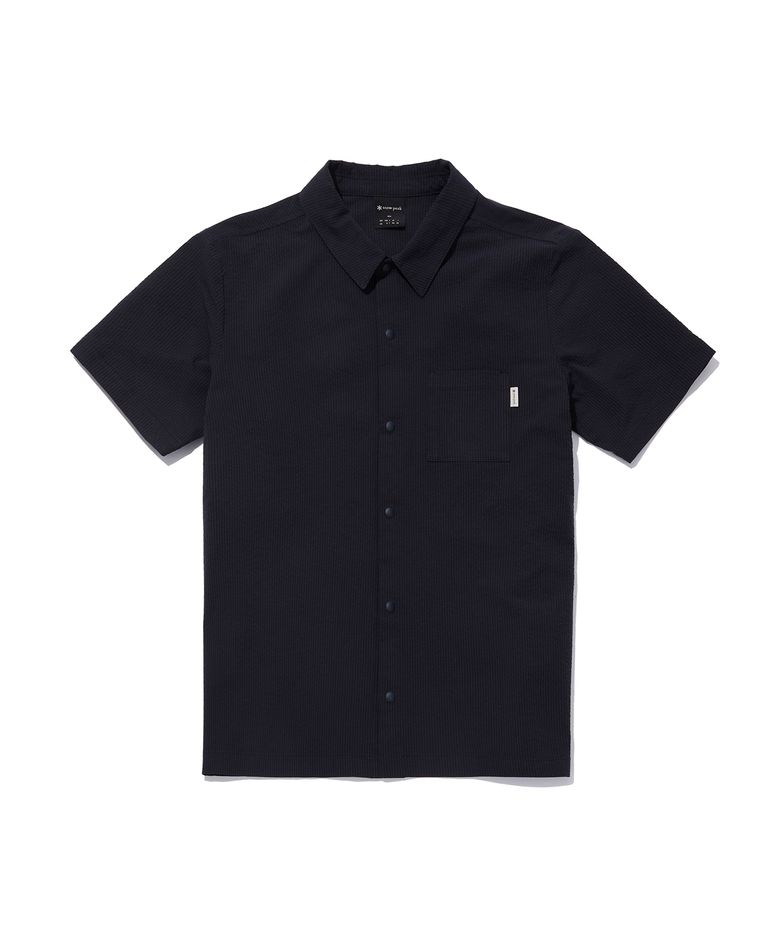 시어서커 반팔 셔츠 Dark Navy (S23MMFSH18)