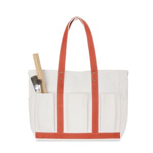 8 Pocket 3 Way Bag White Hard Canvas ( 오렌지 스트랩 )