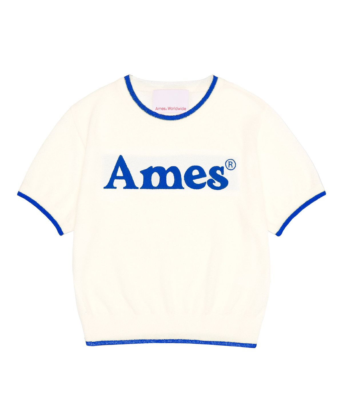 아메스 월드와이드(AMES-WORLDWIDE) BASIC LOGO KNIT CREAM