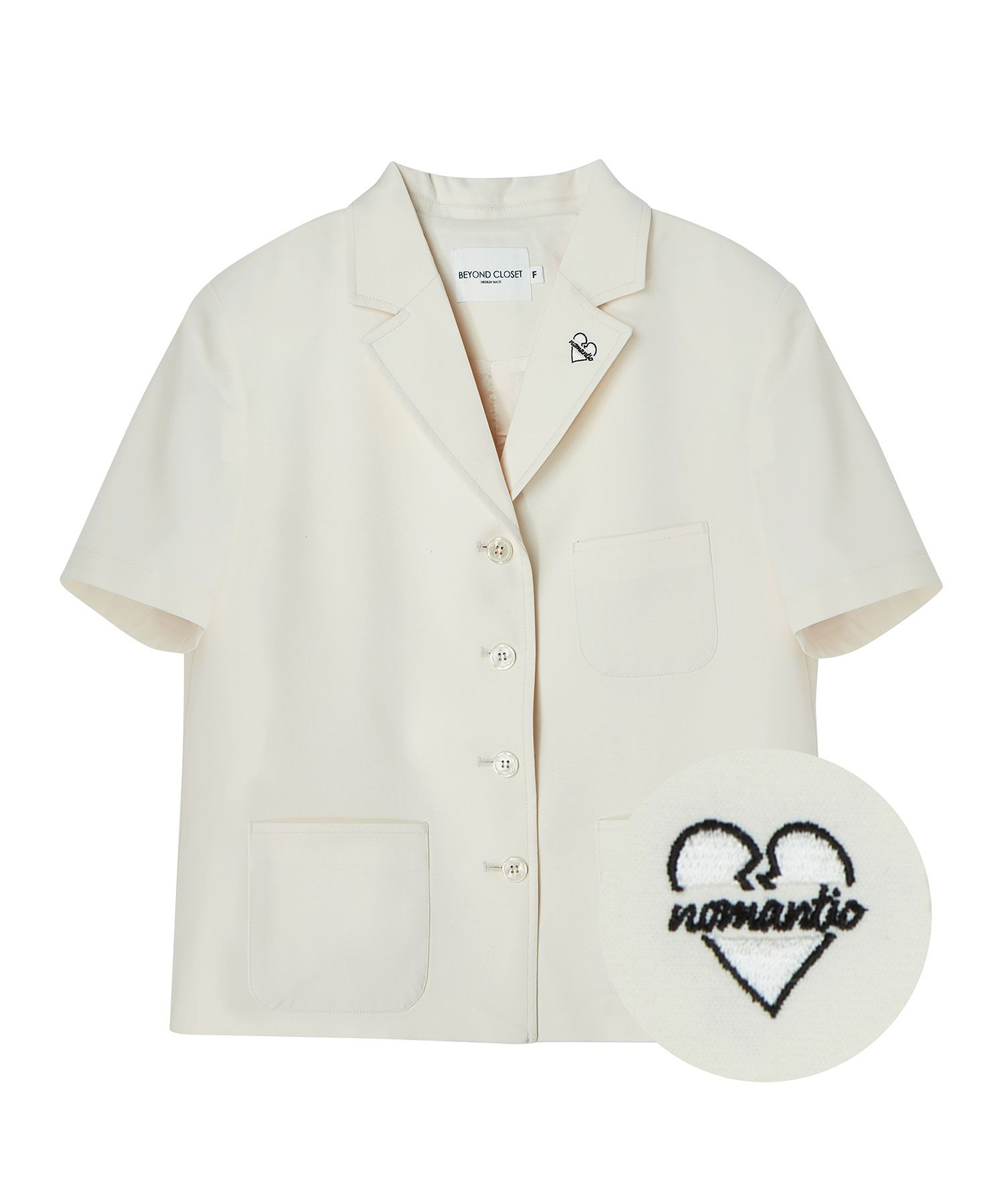 ☆Beyond Closet☆NOMANTIC SUMMER WOOL HIDDEN LINING JACKE.T NOMANTIC HAND STITCH LOGO CLASSIC SUMMER JACKET BEIGE