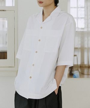 유니섹스 폴딩 셔츠 화이트