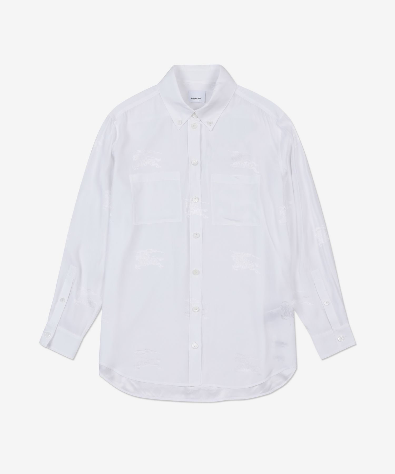 MUSINSA公式 | BURBERRY EKD Silk Jacquard Oversized Shirt