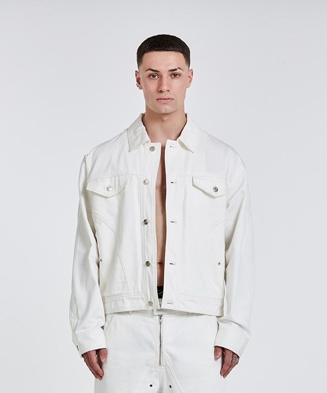 MUSINSA公式 | 51PERCENT Tunnel Lining denim Jacket - Ivory