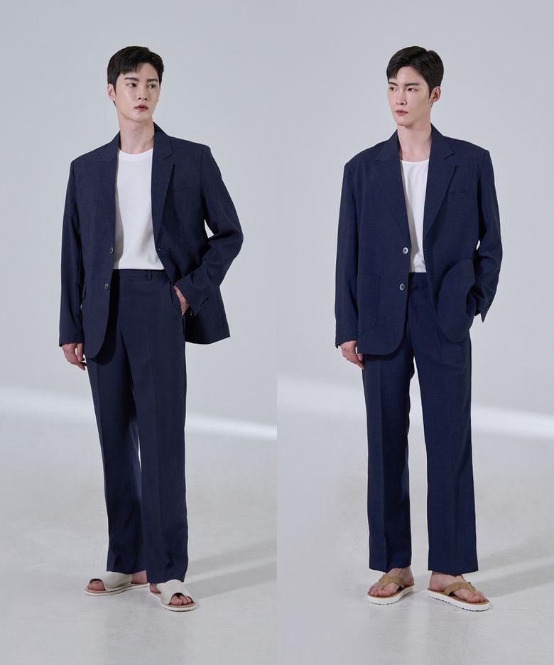 [여름][세트상품] 커스터마이징 핏 셋업 수트 (네이비)