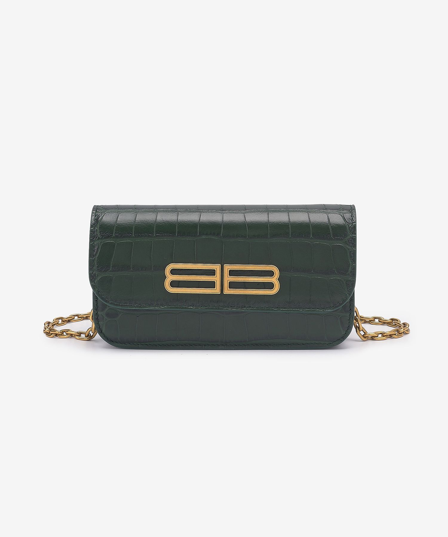 小物 BALENCIAGA GOSSIP BALENCIAGA Gossip XS Crocodile-Effect Leather Shoulder Bag