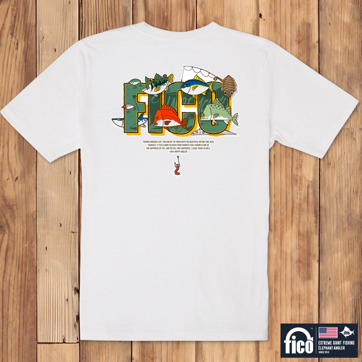 돌돌(DOLDOL) FICO_tshirts-102 익스트림 낚시 브랜드 피코 시즌2 캐릭터 그래픽 디자인 티셔츠