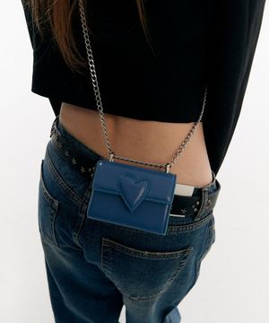 TWIST HEART MICRO BAG(BLUE SLUSH)