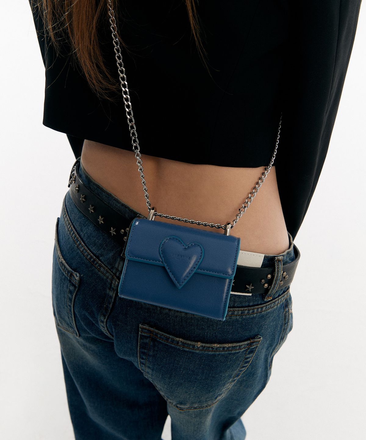 크리스틴프로젝트(CHRISTINE PROJECT) TWIST HEART MICRO BAG(BLUE SLUSH)