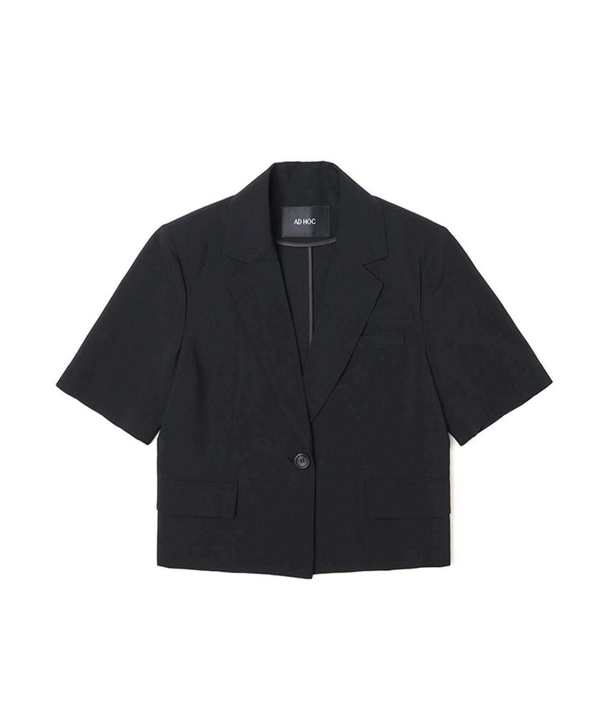 애드호크(ADHOC) 여성 크롭 싱글 재킷 (BLACK) (HZ4JK60-39)