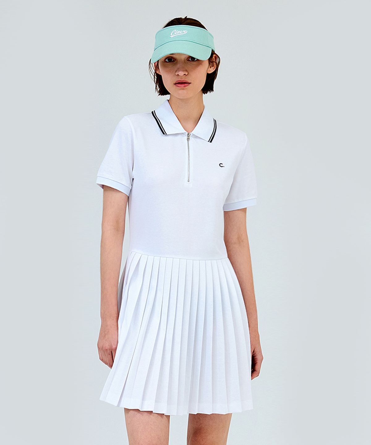클로브(CLOVE) [23SS clove] Tennis Pique One Piece (White)