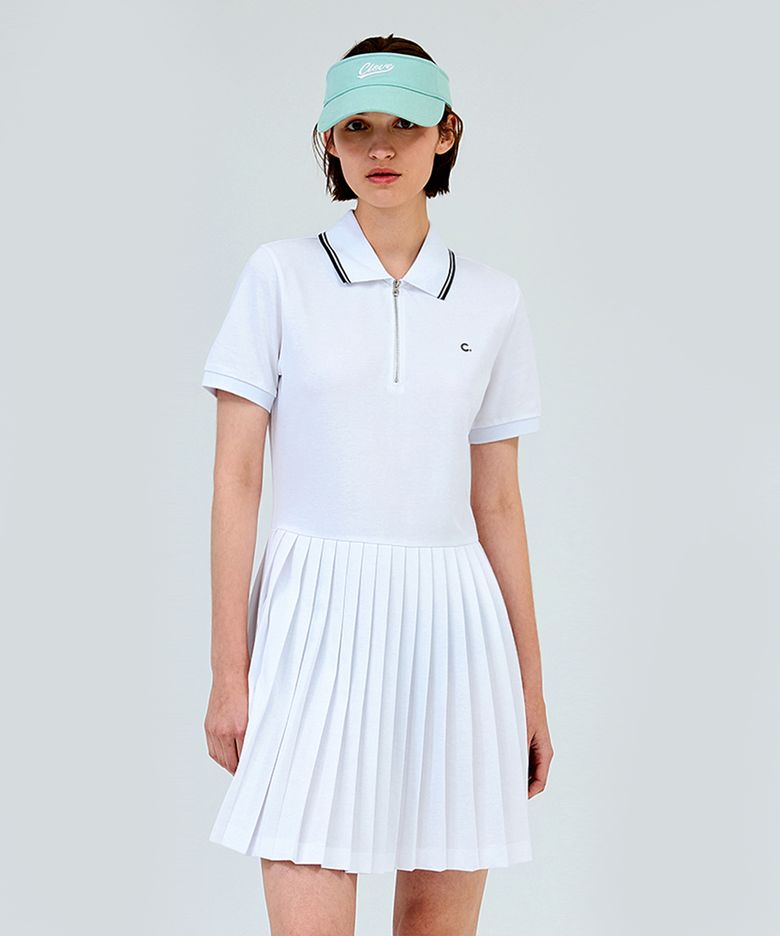 [23SS clove] Tennis Pique One Piece (White)