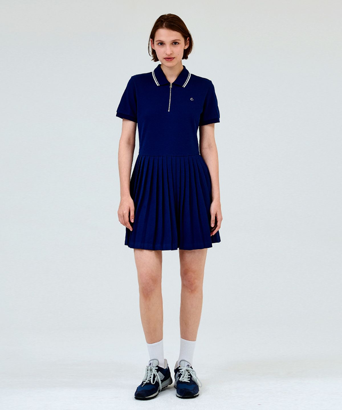 클로브(CLOVE) [23SS clove] Tennis Pique One Piece (Navy)