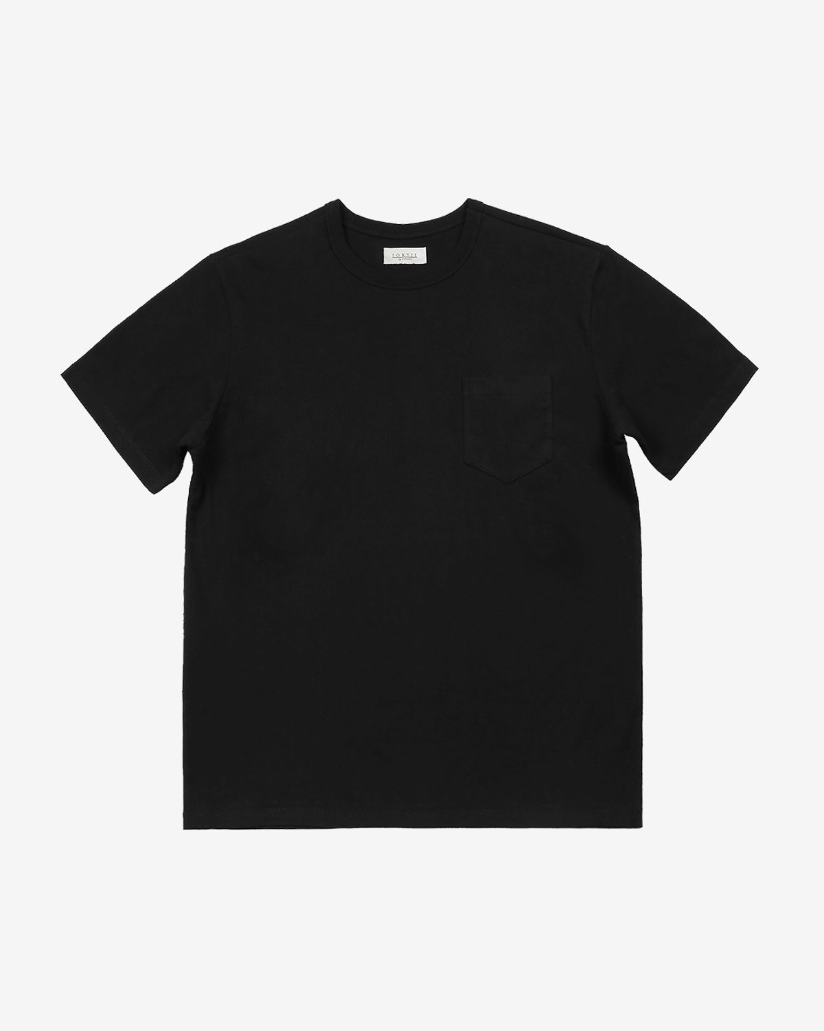솔티(SORTIE) Essential Comfort Poket T-Shirts (Black)