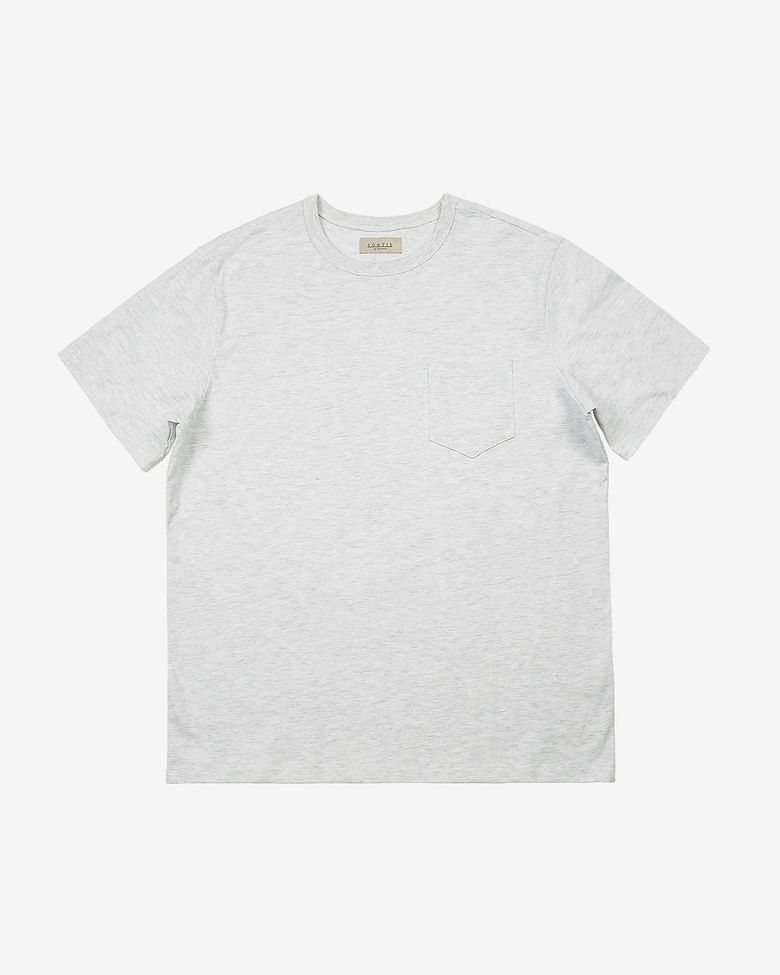 Essential Comfort Poket T-Shirts (White Melange)