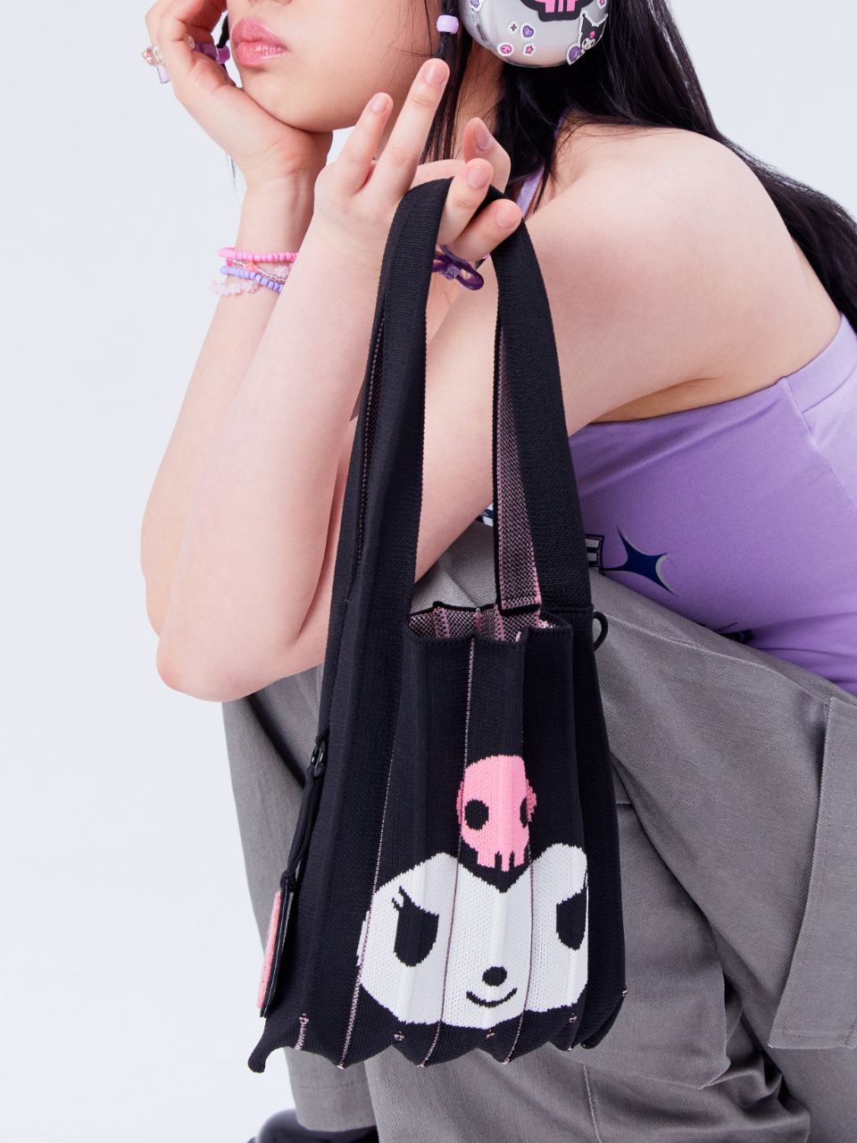 【JOSEPH&STACEY】Lucky Pleats Knit M Starry Hello Kitty Joseph And Stacey Lucky Pleats JOSEPH&STACEY Lucky Pleats