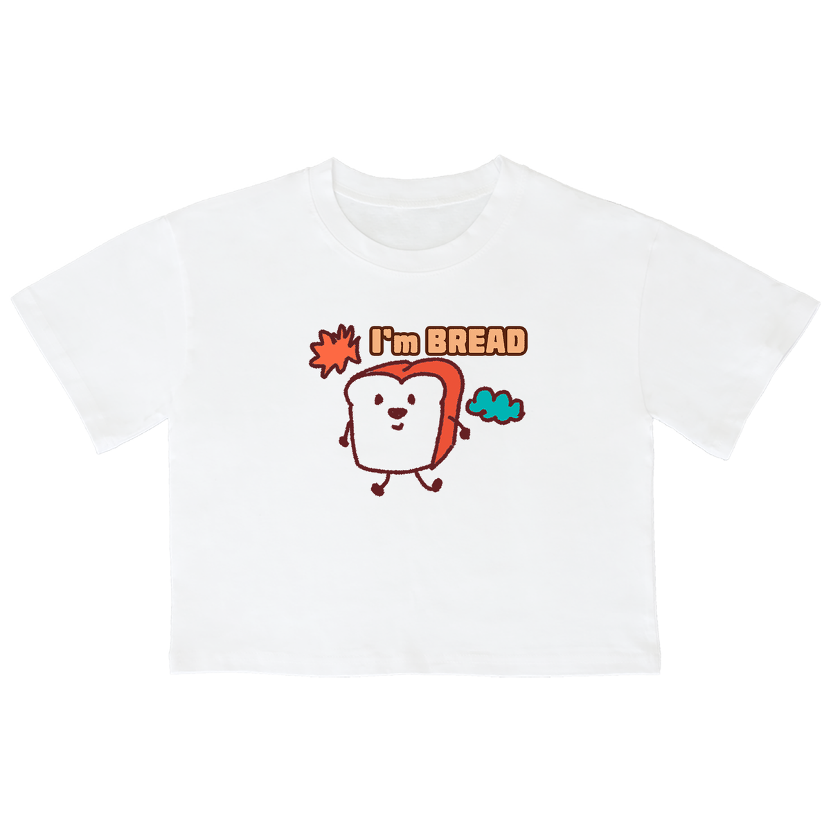 어썸어스(AWESOMEUS) (23SS)IM BREAD 크롭 반팔 티셔츠 화이트