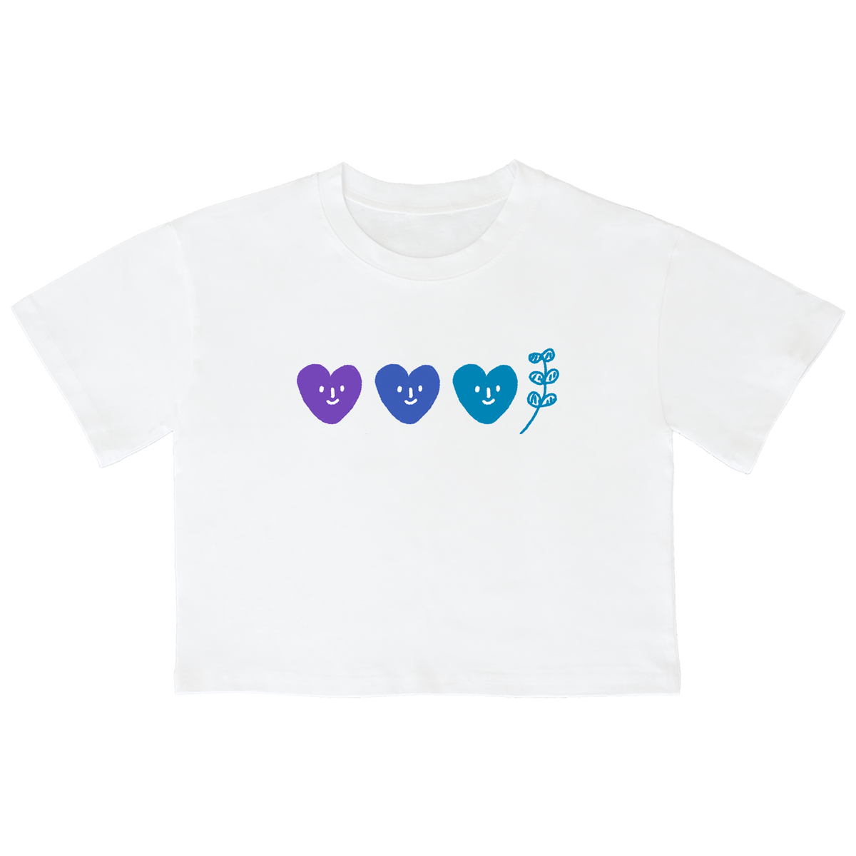 어썸어스(AWESOMEUS) (23SS)SMILE HEART 크롭 반팔 티셔츠 화이트