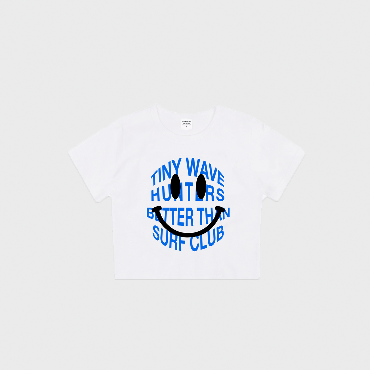 배러댄서프(BETTER THAN SURF) SMILE KOOKS CLUB CROP TEE - BLUE