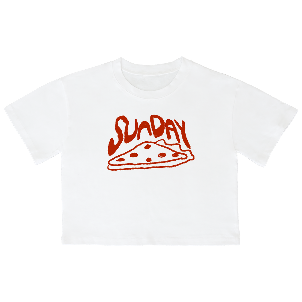 어썸어스(AWESOMEUS) (23SS)SUNDAY 크롭 반팔 티셔츠 화이트