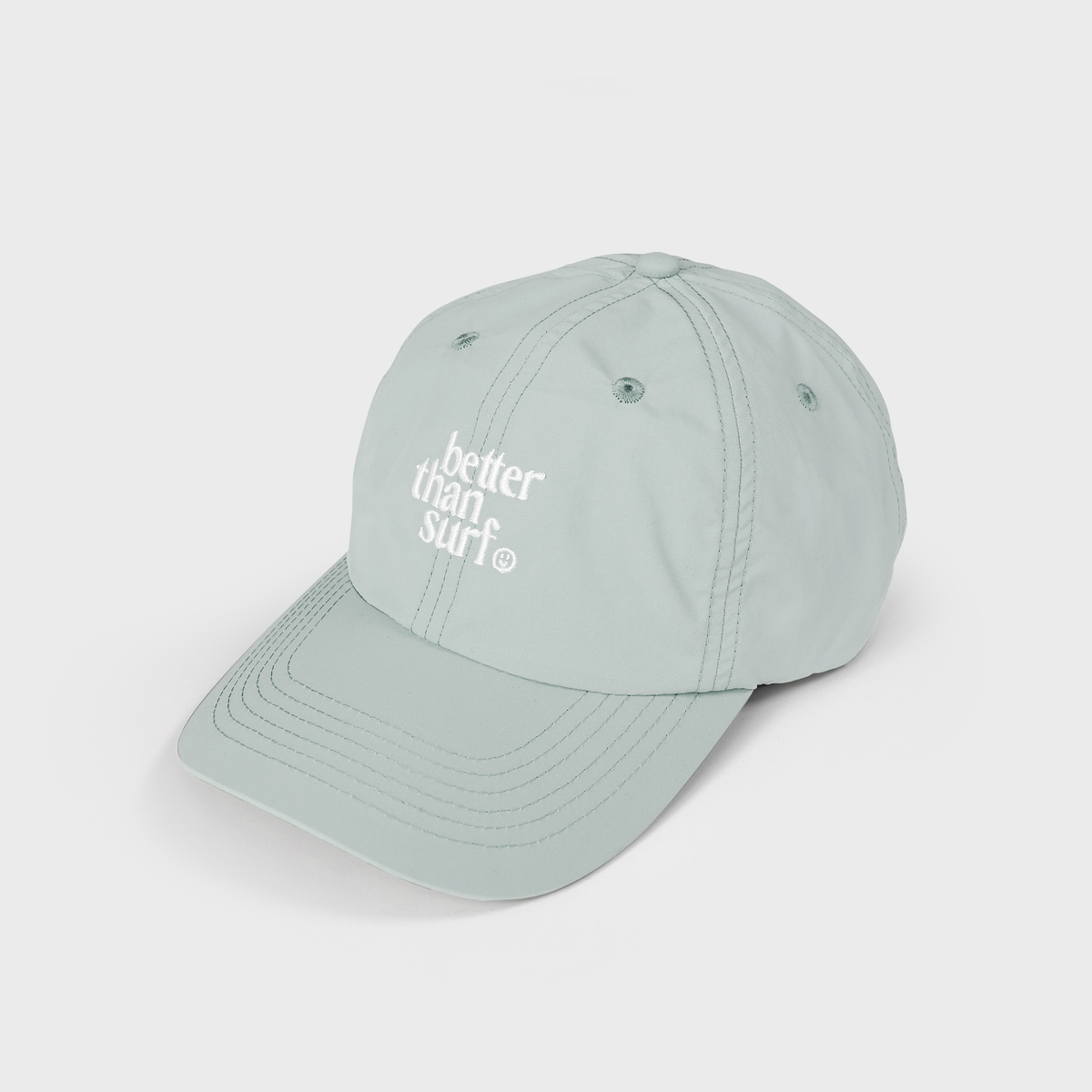배러댄서프(BETTER THAN SURF) SMILE LOGO BEACH CAP - OLIVE GREY